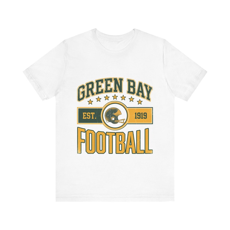 グリーンベイ・パッカーズのヴィンテージ・クレストTシャツ｜フットボールファン向けグラフィックTシャツ｜ユニセックスTシャツ 画像 1
