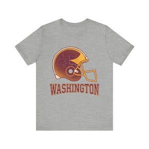 Washington Vintage Varsity Helmet Football Tee, Vintage Game Day Shirt, Sportkleding, Geweldig Cadeau afbeelding 3