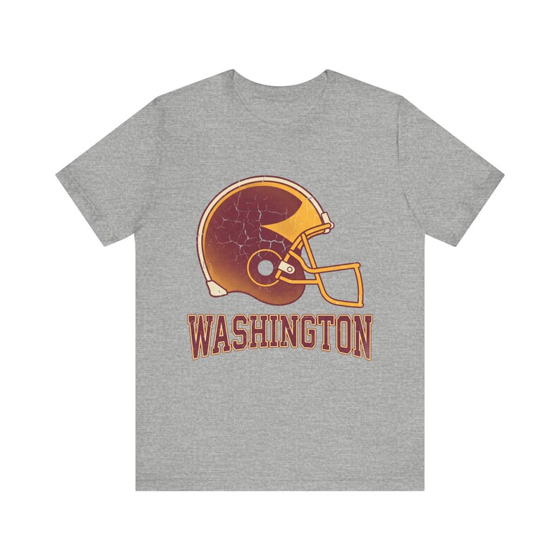 Washington Vintage Varsity Helmet Football Tee, Vintage Game Day Shirt, Sportkleding, Geweldig Cadeau afbeelding 3
