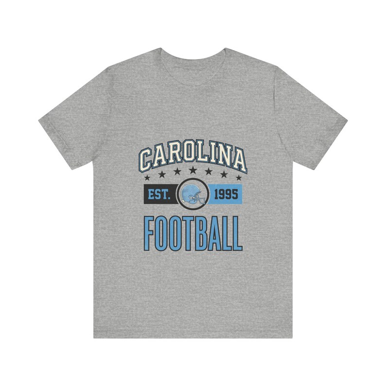 Carolina Vintage Crest T-Shirt | Football Fan Graphic | Unisex T-Shirt image 2
