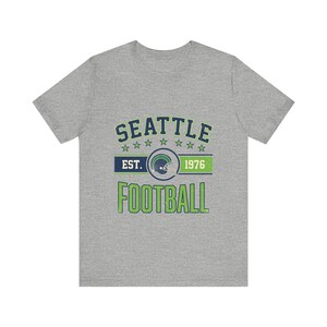 Seattle Vintage Crest T-Shirt | Football Fan Graphic | Unisex T-Shirt image 2