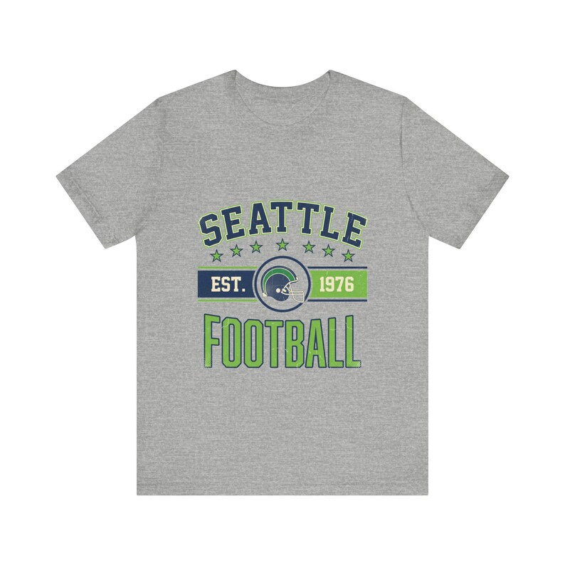 Seattle Vintage Crest T-Shirt | Football Fan Graphic | Unisex T-Shirt image 2