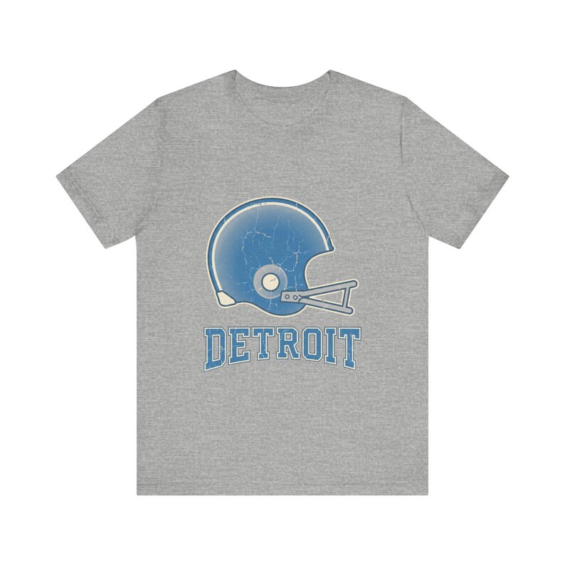 Vintage Detroit Lions Varsity helm voetbalshirt, retro wedstrijdshirt, unisex fankleding, sportcadeau afbeelding 2