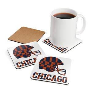 Pittsburgh Football Helmet Cork Coaster, Fan Drink Coaster, Home Bar Decor, Sports Gift image 4