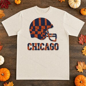 Casco de retazos de los Chicago Bears PNG, sublimación de fútbol americano, camiseta para el día del partido, descarga digital imagen 8