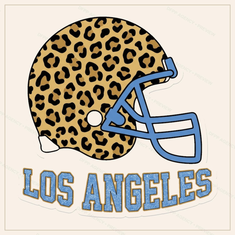 Los Angeles Chargers American Football PNG-bundel, 8 helmdesigns, sublimatieset voor wedstrijddagen, digitale download afbeelding 5