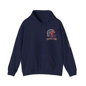 Felpa con cappuccio Houston Vintage Varsity Helmet, felpa da football retrò, pullover per il giorno della partita, felpa per tifosi immagine 3