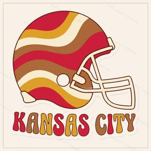 Kansas City Helm-PNG-Bundle, 8 Football-Fan-Designs, Sublimations- und DTF-Designs, Sofort-Download Bild 6