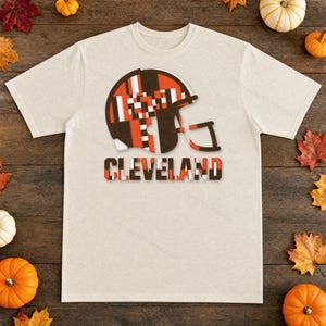 Cleveland Patchwork Helmet PNG, retro sublimatiebestand, clipart voor fanshirts, direct downloaden afbeelding 7