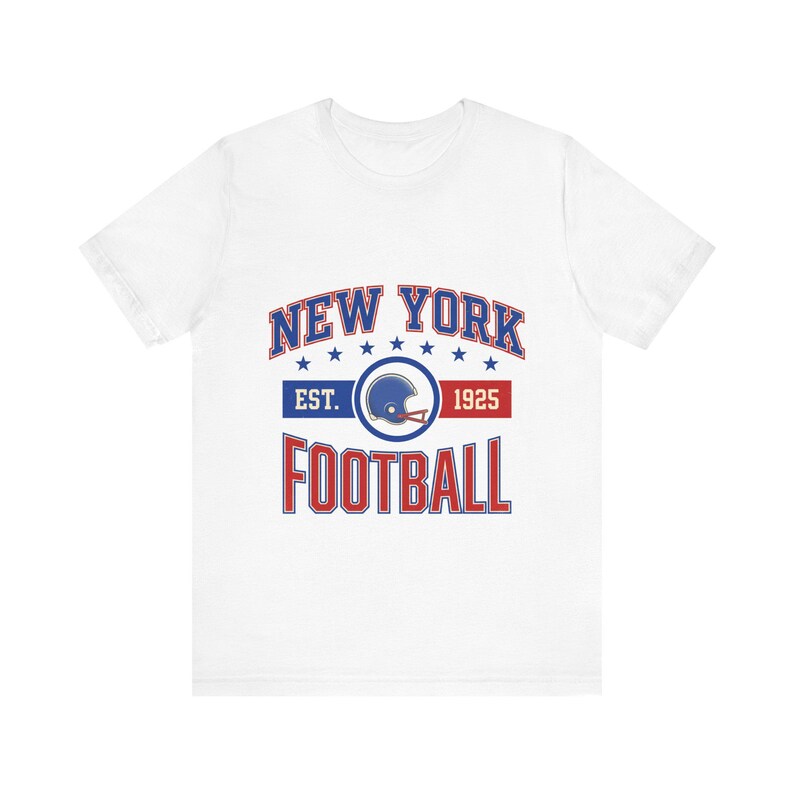 Camiseta com o brasão vintage do NY Giants | Estampa para fãs de futebol americano | Camiseta unissex imagem 1