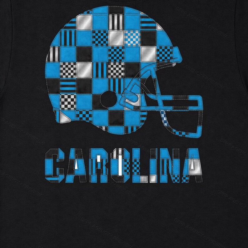 Koszulka futbolowa Carolina Patchwork Helmet, koszulka w stylu vintage na mecz, odzież sportowa, świetny prezent zdjęcie 8