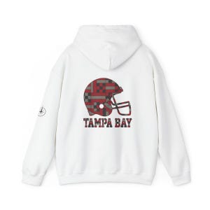 Moletom com Capuz Tampa Bay Patchwork Helmet Game Day, Moletom Unissex de Futebol Americano, Blusa de Moletom Confortável para o Outono imagem 5