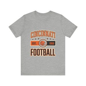 Cincinnati Vintage Crest T-Shirt | Football Fan Graphic | Unisex T-Shirt image 2