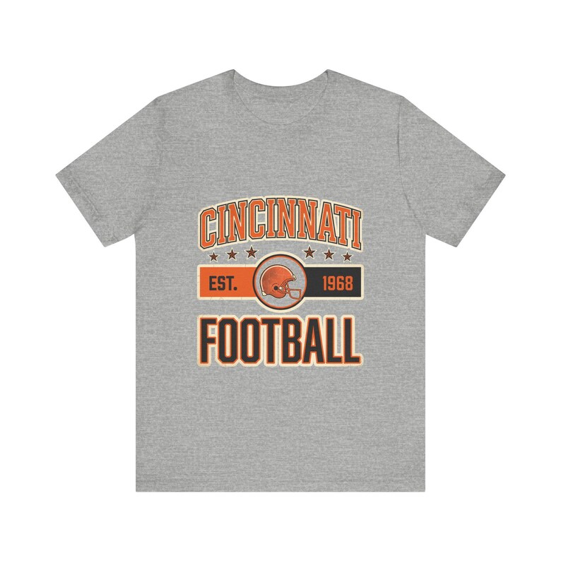 Cincinnati Vintage Crest T-Shirt | Football Fan Graphic | Unisex T-Shirt image 2