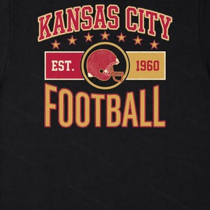 Immagine PNG dello stemma vintage di Kansas City per il football americano, design retrò da college per sublimazione, download digitale immagine 6