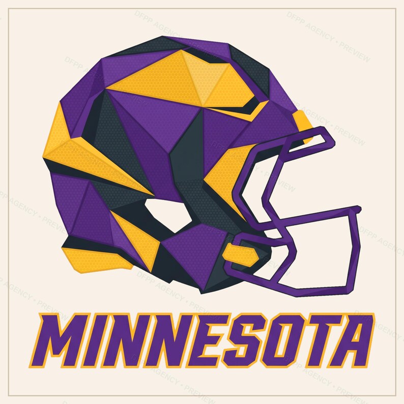 Minnesota Helmet PNG Bundle, 8 Football Fan Styles, Sublimation and DTF Designs, Instant Download image 8
