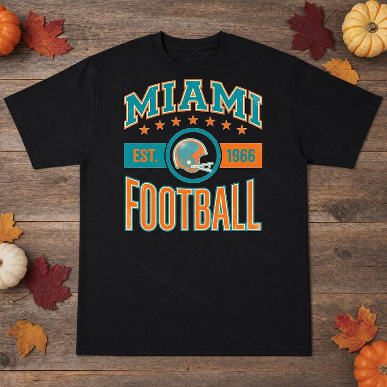 Escudo de fútbol americano vintage de Miami PNG, diseño retro universitario para sublimación, descarga digital imagen 3