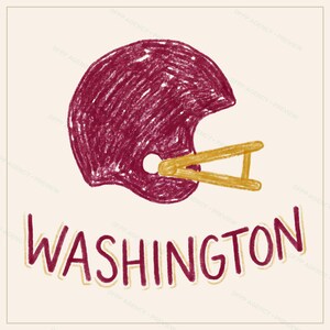Pacchetto PNG di Washington Football, 8 design per caschi, set per sublimazione per il giorno della partita, download digitale immagine 7