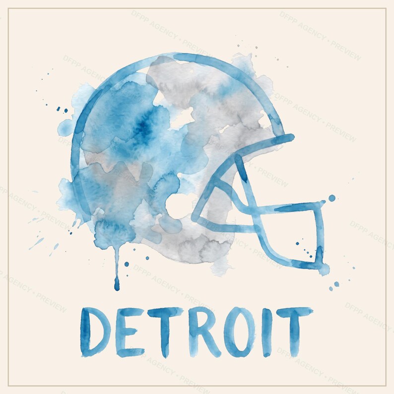 Paquete de sublimación de los Detroit Lions de fútbol americano, 8 diseños de cascos en formato PNG, imágenes prediseñadas para camisetas de día de partido, descarga digital. imagen 3
