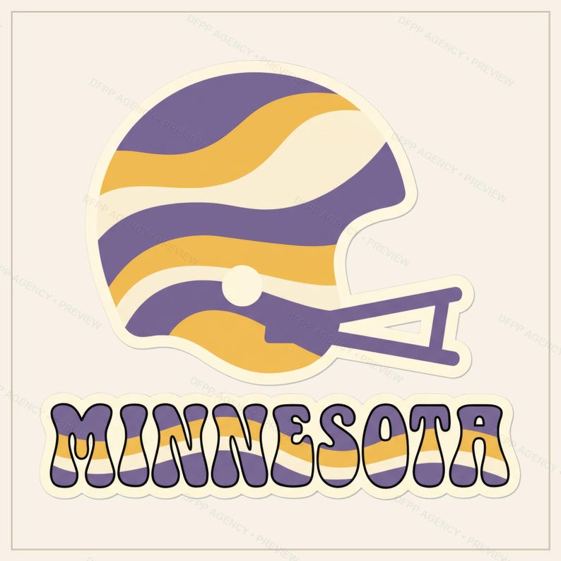 Minnesota Helmet PNG Bundle, 8 Football Fan Styles, Sublimation and DTF Designs, Instant Download image 6