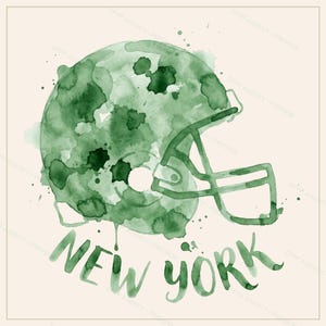 Zestaw do sublimacji New York Green & White Football, 8 wzorów kasków PNG, grafika 3D na koszulce meczowej, pobieranie cyfrowe zdjęcie 3