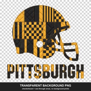 Pittsburgh Patchwork-hjälm PNG, sublimering av fotbollsfans, skjorta Clipart, digital nedladdning bild 2