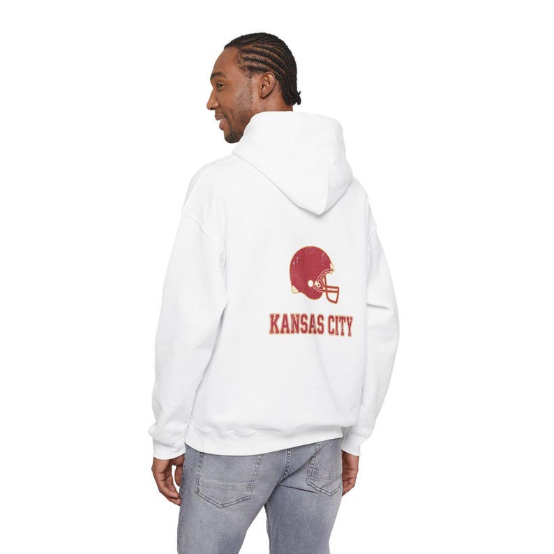 Sweat à capuche vintage Kansas City Varsity Helmet Game Day, sweat-shirt unisexe de football, pull confortable pour l'automne image 6