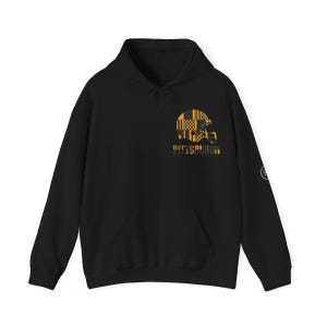 Pittsburgh Patchwork Helmet Game Day Hoodie, Unisex fotbollströja, Mysig hösttröja bild 3