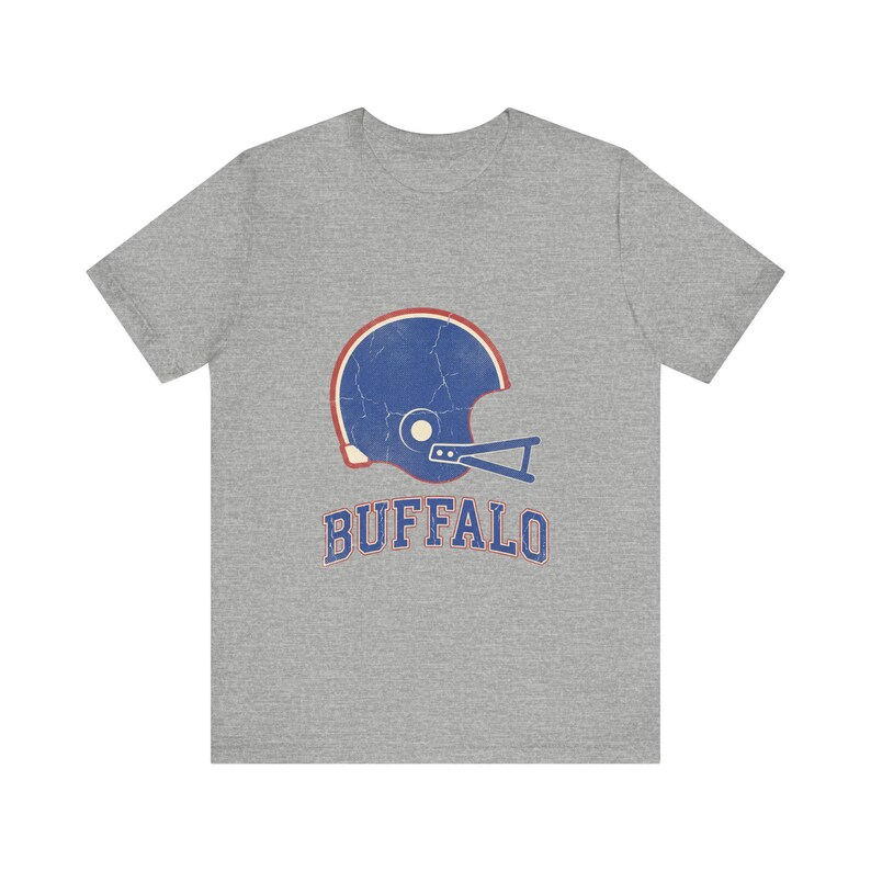 Buffalo Vintage Varsity Helmet Football Tee, Vintage Game Day Shirt, Sports Apparel, Great Gift image 2