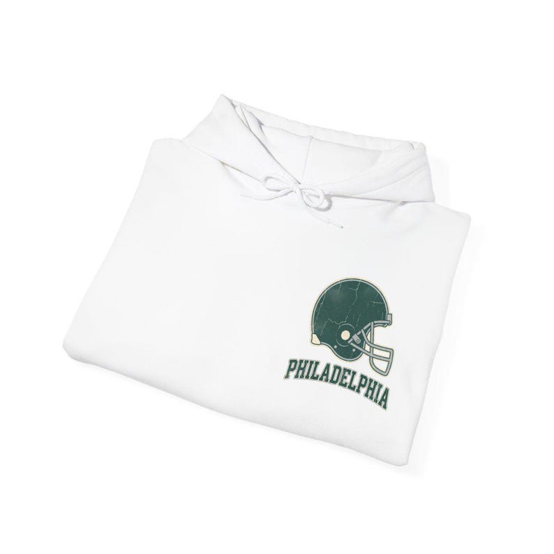 Philadelphia Vintage Varsity Helmet Game Day Hoodie, Unisex Football Sweatshirt, Cozy Fall Pullover image 8