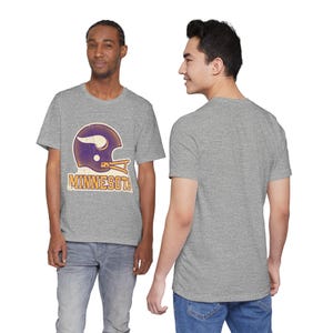 Minnesota Vikings Game Day T-Shirt, Vintage Varsity Helmet Football Fan Tee, Vintage Style Sports Shirt image 10