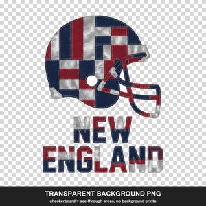 Casco patchwork del New England PNG, sublimazione per tifosi di football, clipart per magliette, download digitale immagine 2