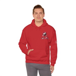 Felpa con cappuccio Arizona Patchwork Helmet Game Day, felpa da football unisex, comoda felpa autunnale immagine 4