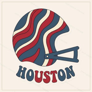 Houston Football PNG-Bundle, 8 Helmdesigns, Sublimationsset für den Spieltag, Digitaler Download Bild 6