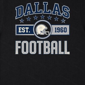 Escudo de fútbol americano vintage de Dallas PNG, diseño retro universitario para sublimación, descarga digital imagen 6