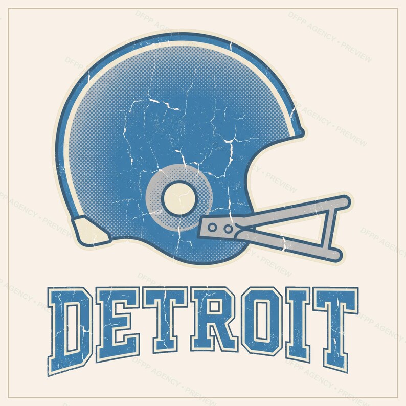 Paquete de sublimación de los Detroit Lions de fútbol americano, 8 diseños de cascos en formato PNG, imágenes prediseñadas para camisetas de día de partido, descarga digital. imagen 10