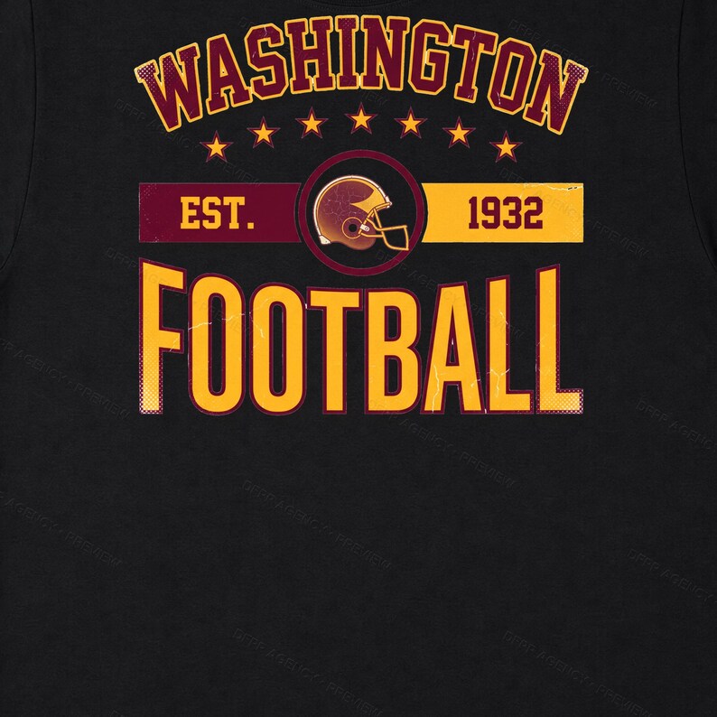 Washington Vintage Wappen Football PNG, Retro-College-Sublimationsdesign, Digitaler Download Bild 6