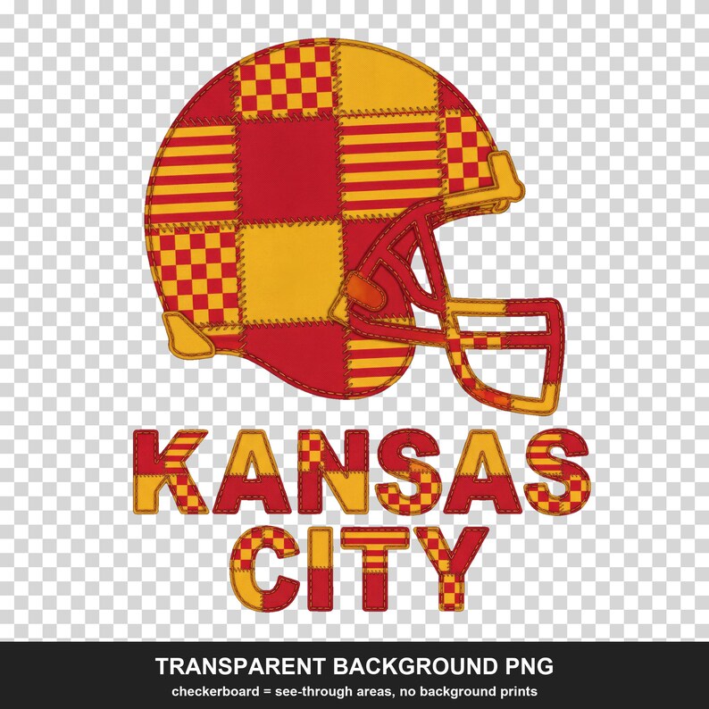 Kansas City Patchwork Helmet PNG, Football Fan Sublimation, Shirt Clipart, Digital Download image 2