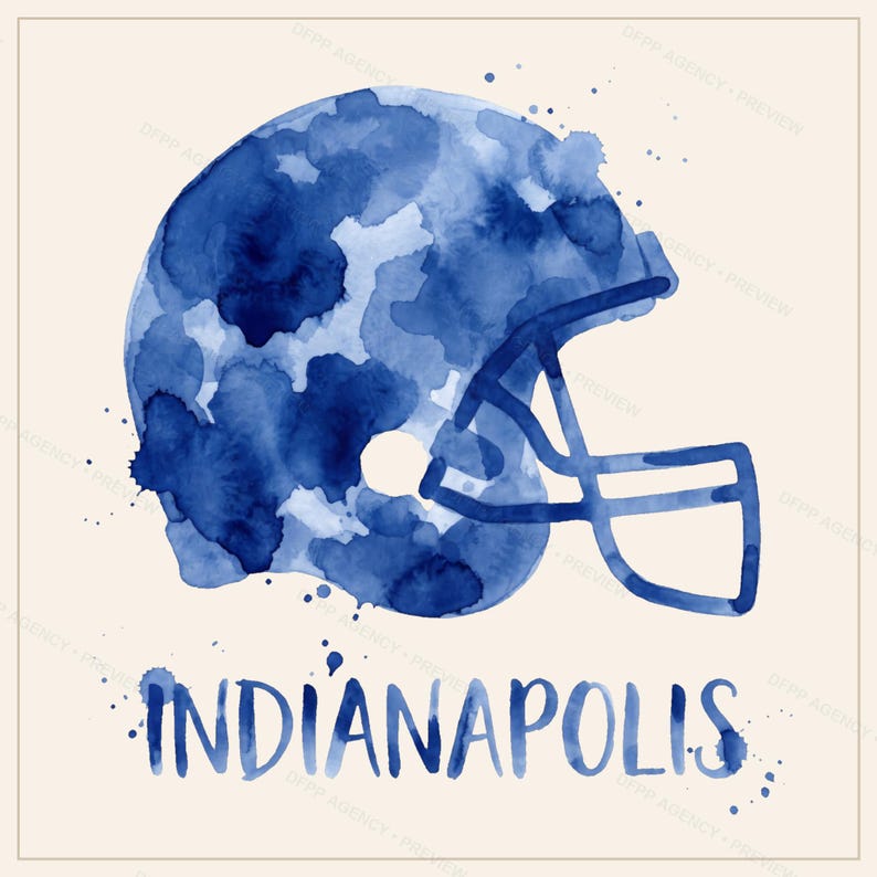Indianapolis Football Sublimations-Bundle, 8 PNG-Helm-Designs, Cliparts für Spieltags-Shirts, Digitaler Download Bild 3