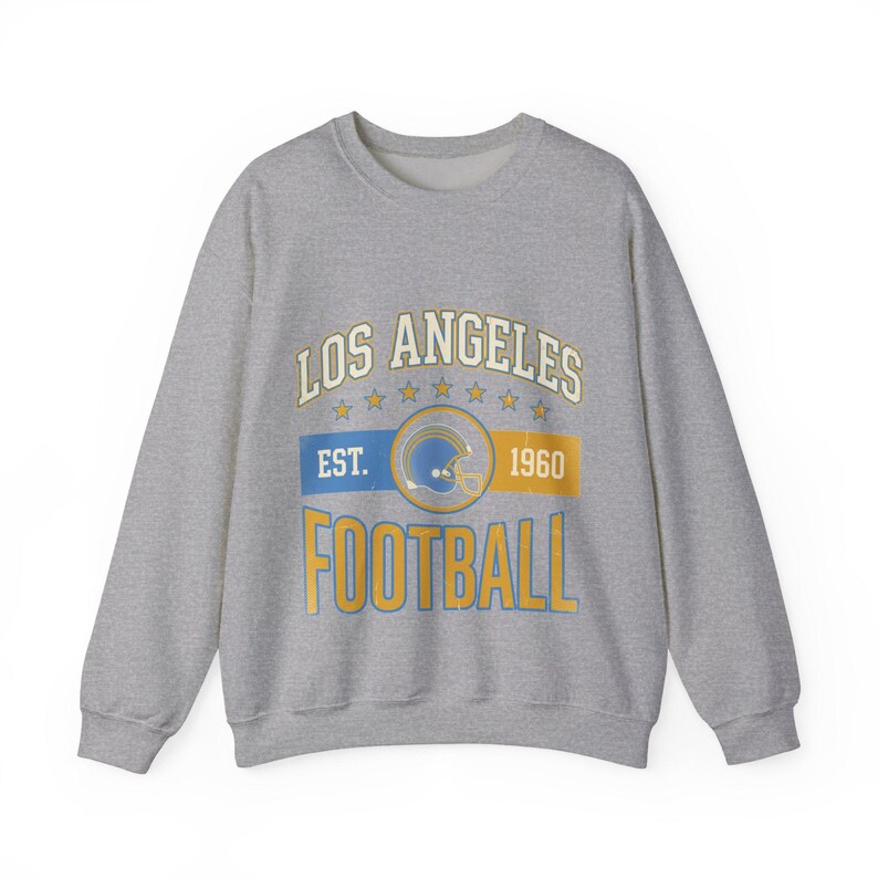Felpa vintage con stemma dei LA Chargers / Grafica per tifosi di football americano / Felpa unisex immagine 2