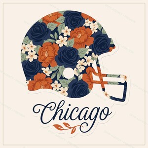 Chicago Football PNG Bundle, 8 Helmet Designs, Game Day Sublimation Set, Digital Download image 4
