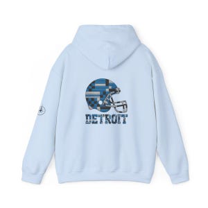 Sweat à capuche Detroit Patchwork Helmet Game Day, sweat-shirt unisexe de football, pull confortable pour l'automne image 7