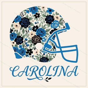 Paquete de sublimación de Carolina Football, 8 diseños de cascos en formato PNG, imágenes prediseñadas para camisetas de día de partido, descarga digital. imagen 4