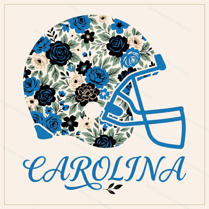 Paquete de sublimación de Carolina Football, 8 diseños de cascos en formato PNG, imágenes prediseñadas para camisetas de día de partido, descarga digital. imagen 4