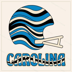 Paquete de sublimación de Carolina Football, 8 diseños de cascos en formato PNG, imágenes prediseñadas para camisetas de día de partido, descarga digital. imagen 6