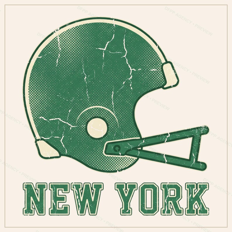 Zestaw do sublimacji New York Green & White Football, 8 wzorów kasków PNG, grafika 3D na koszulce meczowej, pobieranie cyfrowe zdjęcie 10