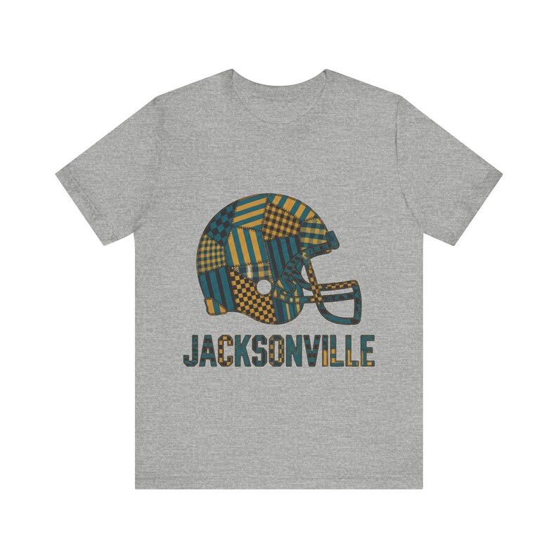 Jacksonville Patchwork Helmet Football Tee, Vintage Game Day Shirt, Sports Apparel, Great Gift image 2