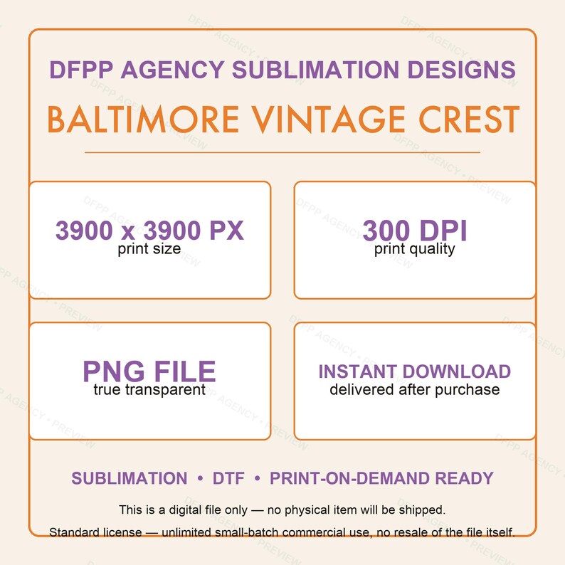 Baltimore Vintage Crest Football PNG, Retro Varsity Sublimation Design, Digital Download image 7