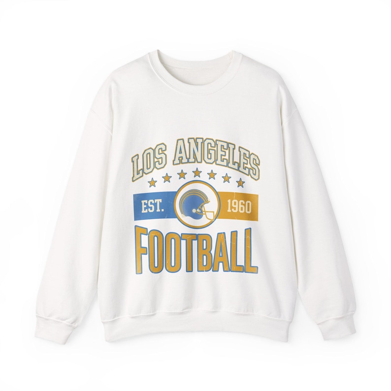 Felpa vintage con stemma dei LA Chargers / Grafica per tifosi di football americano / Felpa unisex immagine 1