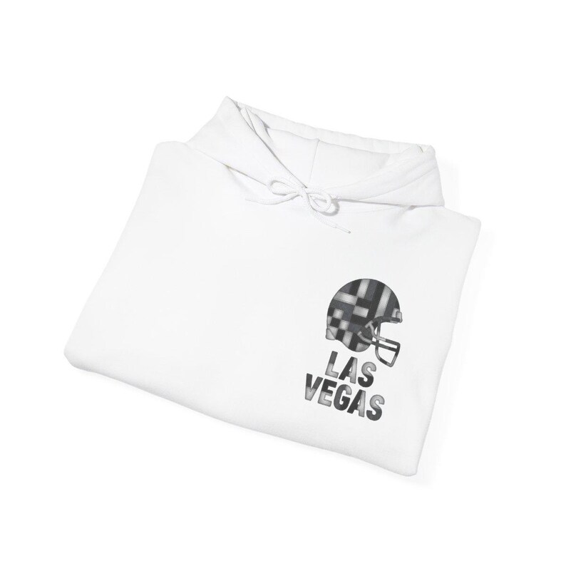 Felpa con cappuccio a patchwork con casco di Las Vegas, felpa da calcio retrò, pullover per il giorno della partita, felpa per tifosi immagine 8